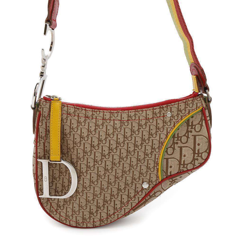 Christian Dior Shoulder Bag Rasta Oblique Saddle Trotter - Picture 1 of 12